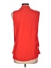 Bar III 100% Polyester Red Sleeveless Blouse Size L - photo 2