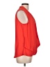 Bar III 100% Polyester Red Sleeveless Blouse Size L - photo 4