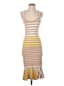 Bebe Stripes Tan Casual Dress Size S - photo 1