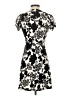 Twenty One 100% Polyester Print Black Casual Dress Size S - photo 2