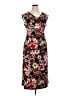 Connected Apparel Floral Burgundy Casual Dress Size 16 - photo 1