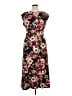 Connected Apparel Floral Burgundy Casual Dress Size 16 - photo 2