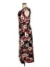 Connected Apparel Floral Burgundy Casual Dress Size 16 - photo 5