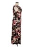 Connected Apparel Floral Burgundy Casual Dress Size 16 - photo 4