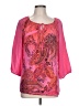 Fashion Bug 100% Polyester Pink 3/4 Sleeve Blouse Size L - photo 1