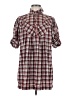 Max Studio Plaid Red 3/4 Sleeve Button-Down Shirt Size M - photo 1