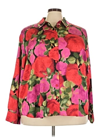 Karl Lagerfeld Paris Long Sleeve Blouse (view 1)