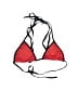 AMI Graphic Red Swimsuit Top Size S - photo 1