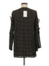 THML 100% Rayon Graphic Black Long Sleeve Blouse Size M - photo 2