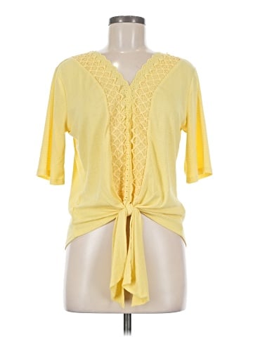 Greige Short Sleeve Top (view 1)