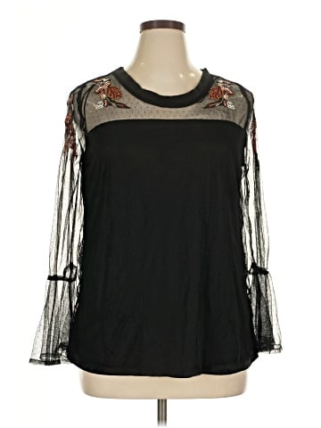 Ruff Hewn Long Sleeve Blouse (view 1)