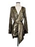 Mable 100% Polyester Metallic Gold Cocktail Dress Size S - photo 1