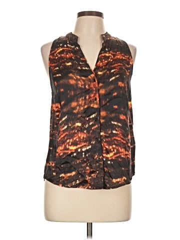 Burning Torch Sleeveless Silk Top (view 1)