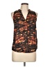 Burning Torch 100% Silk Orange Sleeveless Silk Top Size L - photo 1