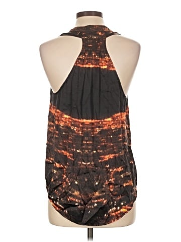 Burning Torch Sleeveless Silk Top (view 2)