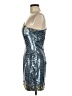 Alyce Metallic Blue Cocktail Dress Size 6 - photo 5