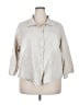 Harve Benard Ivory 3/4 Sleeve Button-Down Shirt Size 2X - photo 1