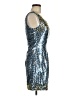 Alyce Metallic Blue Cocktail Dress Size 6 - photo 4