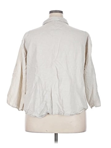 Harve Benard 3/4 Sleeve Button-Down Shirt (view 2)