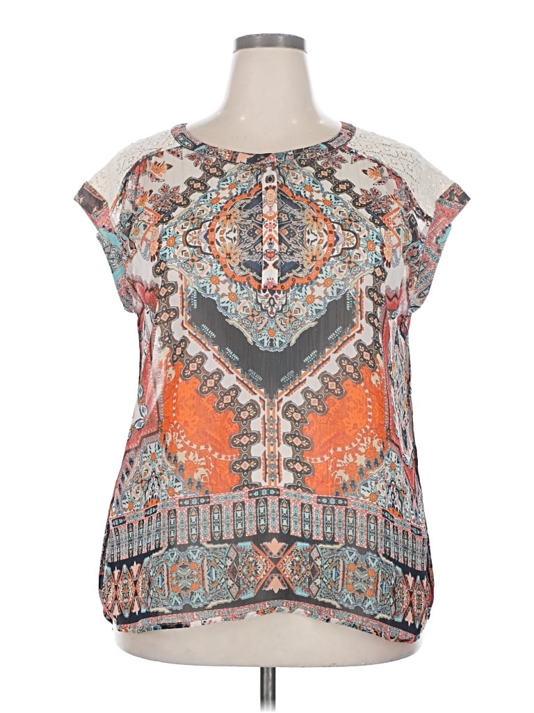 Pre-owned Daniel Rainn Sleeveless Blouse In Orange