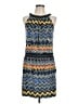 BCBGMAXAZRIA Chevron-herringbone Blue Casual Dress Size L - photo 1