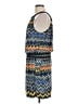 BCBGMAXAZRIA Chevron-herringbone Blue Casual Dress Size L - photo 5