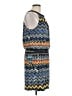 BCBGMAXAZRIA Chevron-herringbone Blue Casual Dress Size L - photo 4