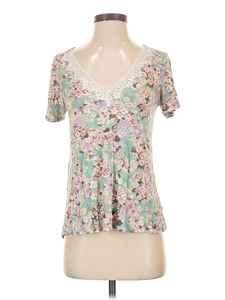 Pre-owned Daytrip Short Sleeve Blouse In Green