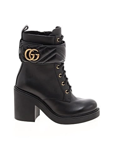 Gucci Matelasse Quilted Leather GG Strap Ankle Boots (view 1)