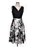 Studio 1 100% Polyester Graphic Black Cocktail Dress Size 10 - photo 1