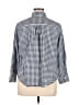 St. John's Bay Checkered-gingham Blue 3/4 Sleeve Button-Down Shirt Size 0X - photo 2