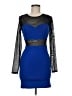 Forever 21 Color Block Blue Cocktail Dress Size M - photo 1
