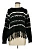 John & Jenn 100% Acrylic Stripes Black Pullover Sweater Size M - photo 1