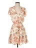 Trixxi 100% Polyester Floral Tan Casual Dress Size XXS - photo 1