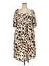 Torrid 100% Rayon Animal Print Tan Casual Dress Size 2X Plus (2) - photo 1