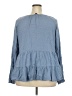 Torrid Blue Long Sleeve Blouse Size 2X Plus (2) - photo 2
