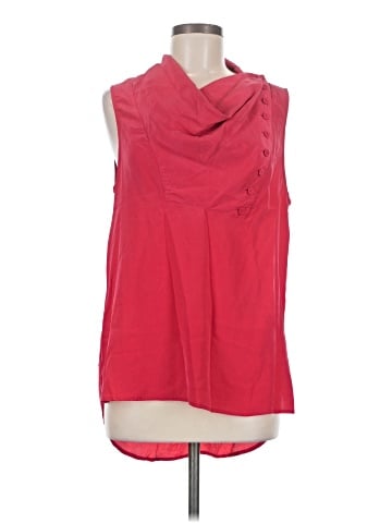 BCBGMAXAZRIA Sleeveless Silk Top (view 1)