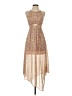 BCBGeneration Paisley Floral Pink Tan Casual Dress Size 0 - photo 1