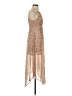BCBGeneration Paisley Floral Pink Tan Casual Dress Size 0 - photo 4