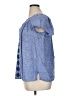 Talbots 100% Linen Blue Short Sleeve Blouse Size 1X Petite - photo 5