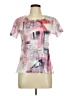 Milano 100% Polyester Graphic Pink Short Sleeve Blouse Size M - photo 1
