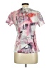 Milano 100% Polyester Graphic Pink Short Sleeve Blouse Size M - photo 2