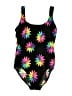 Longitude Floral Black One Piece Swimsuit Size 10 - photo 1