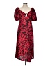 Every Animal Print Red Cocktail Dress Size L - photo 1
