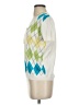 Requirements Argyle Green Short Sleeve Top Size S - photo 5
