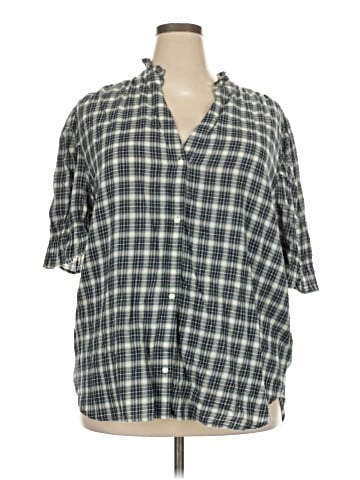 Gap 3/4 Sleeve Button-Down Shirt (view 1)
