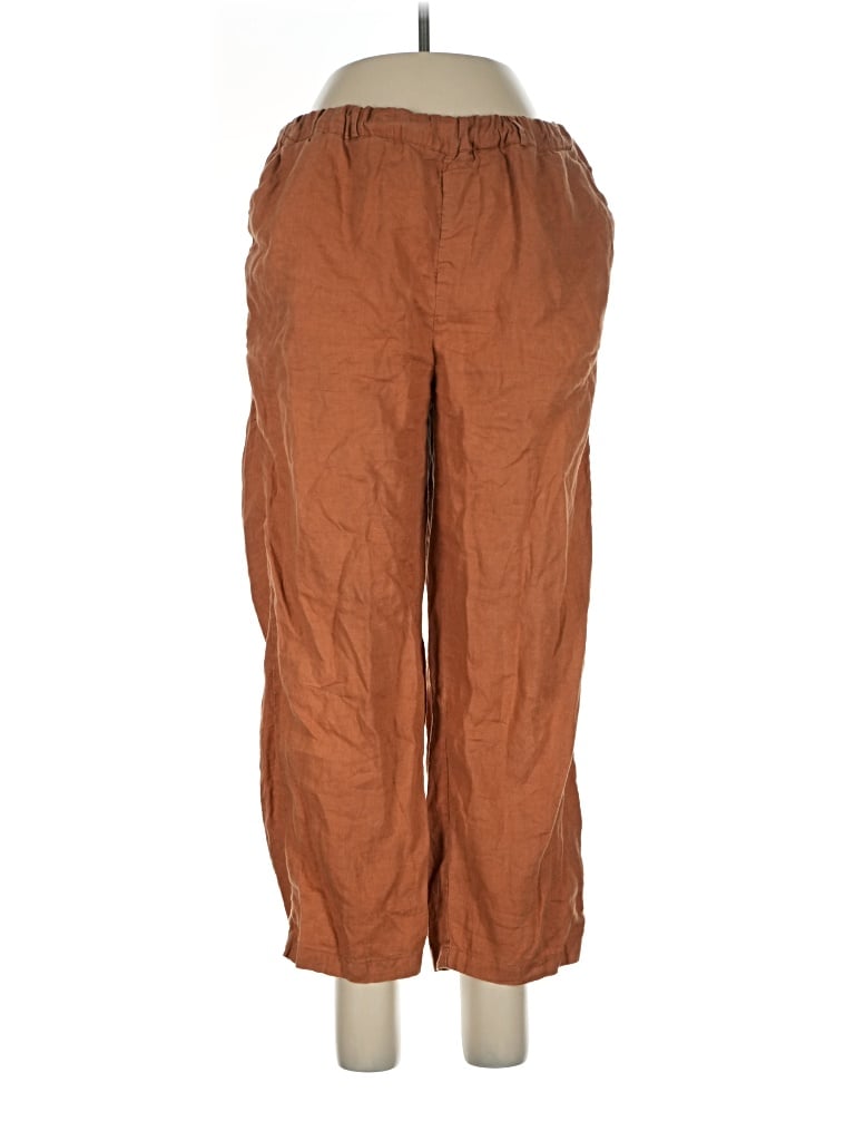 Pre-owned Quince Linen Pants In Brown
