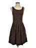 Deletta Animal Print Brown Casual Dress Size XS - photo 1