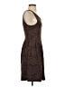 Deletta Animal Print Brown Casual Dress Size XS - photo 4