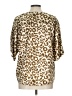 CATHERINE Catherine Malandrino Animal Print Brown Short Sleeve Blouse Size L - photo 2